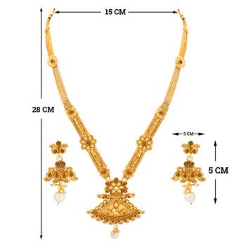 Traditional Gold Plated Designer Neckalce Set Jewellery Set For Women Girls 6