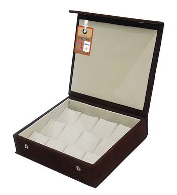 atorakushon   Velvet  Makeup Storage Box Travelling Vanity Jhumka Earrings Cosmetic Necklace Jewellery Organizer Brown 2