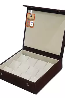 atorakushon   Velvet  Makeup Storage Box Travelling Vanity Jhumka Earrings Cosmetic Necklace Jewellery Organizer Brown