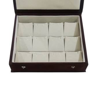 atorakushon   Velvet  Makeup Storage Box Travelling Vanity Jhumka Earrings Cosmetic Necklace Jewellery Organizer Brown 3
