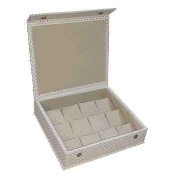 atorakushon® PU Leather Makeup Storage Box Travelling Vanity Jhumka Earrings Cosmetic Necklace Jewellery Organizer cream 2