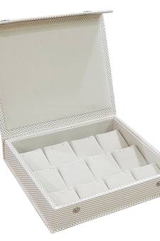 atorakushon® PU Leather Makeup Storage Box Travelling Vanity Jhumka Earrings Cosmetic Necklace Jewellery Organizer cream