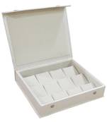 atorakushon® PU Leather Makeup Storage Box Travelling Vanity Jhumka Earrings Cosmetic Necklace Jewellery Organizer cream