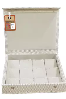 atorakushon® PU Leather Makeup Storage Box Travelling Vanity Jhumka Earrings Cosmetic Necklace Jewellery Organizer cream