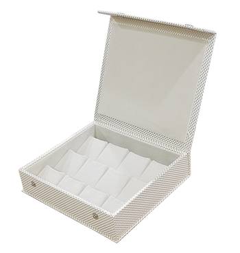atorakushon® PU Leather Makeup Storage Box Travelling Vanity Jhumka Earrings Cosmetic Necklace Jewellery Organizer cream 3
