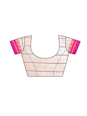Multicolor printed poly silk saree with blouse 3