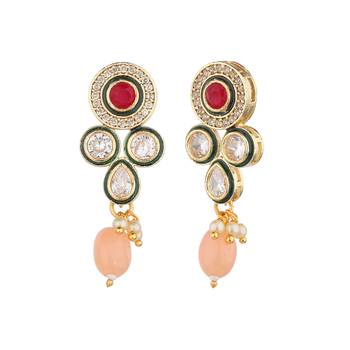 Peach gemstones necklace-sets 2
