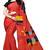 Multicolor brasso crepe saree with blouse