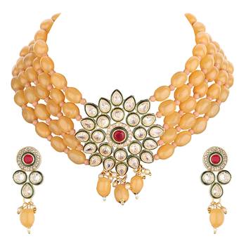 Golden gemstones necklace-sets 1