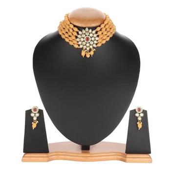 Golden gemstones necklace-sets 2