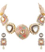 Golden Safia Semi Precious kundan necklace-sets