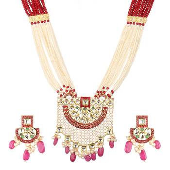 Maroon kundan necklace-sets 1