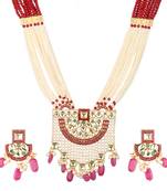 Maroon kundan necklace-sets