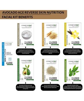 Cosmetofood Professional Avocado Age Reverse Skin Nutrition Facial Kit (350 mL) For Men And Women 2