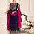 Navy blue resham embroidery viscose salwar