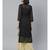 Ada Hand Embroidered Black Kota Lucknowi Chikan Women Kurta-Slip With Muqaish Work - A411126