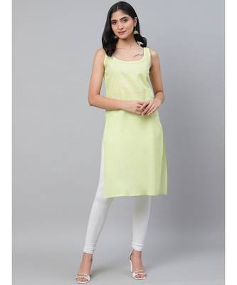 Ada Hand Embroidered Green Georgette Lucknowi Chikankari Women Kurta::Slip With Gotapatti Work - A411110 2