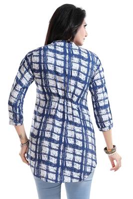 White printed crepe short-kurtis 2