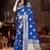 Royal blue woven art silk saree with blouse