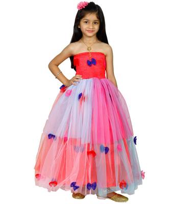 MANNAT FASHION Ployester Baby Girl Birthday Dress 1