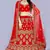 Red embroidered silk Semi Stitched bridal lehenga
