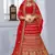 Maroon embroidered velvet semi stitched lehenga