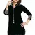 Black plain georgette short-kurtis