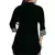 Black plain georgette short-kurtis