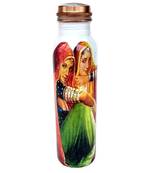 pure copper screen printed Water bottle 950 ml