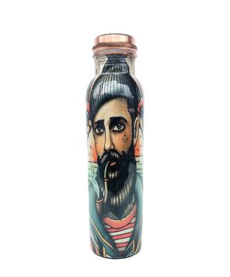 pure copper screen printed Water bottle 950 ml 1