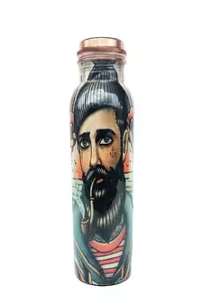 pure copper screen printed Water bottle 950 ml