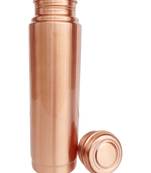 Pure copper water bottle 1000 ml capacity joint less plain bottle Big Round mouth Bottle