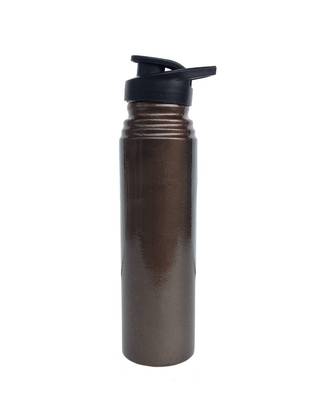 Pure copper Black Plastic Lid water bottle 1000 ml capacity joint less plain bottle 1