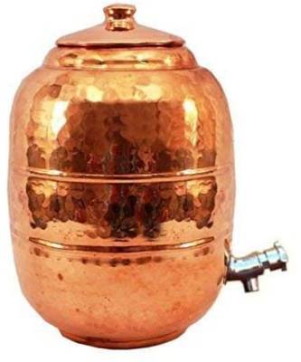 pure copper Hand Hammered water storage pot with lid 6.5 liter capacity 1