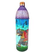 SET OF 2 PURE COPPER HAND PAINTED WATER BOTTLE AYURVEDA HEALTH HOME,KITCHEN,THERMOSES,SPORTS DAILY USE (JUNGLE SAFARI)
