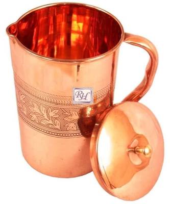 Pure copper Designer Carving Jug Pitcher Storage Drinking Water Home Hotel Garden 1750 ML 1