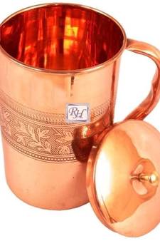 Pure copper Designer Carving Jug Pitcher Storage Drinking Water Home Hotel Garden 1750 ML