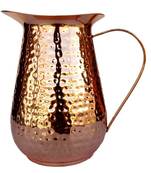 Pure Copper Hand Hammered Jug NEW Heavy Gauge Pure Solid Hammered Copper Moscow Mule Water Pitcher Unique Design