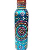 Pure Copper Bottle 900 Ml Hand Painted