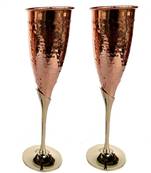 Pure Copper Wine Glass Tableware Bar Hotel Restaurant Serving Wine Whisky Cocktail Goblet Set of (2)