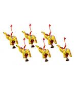 Elephant Bell Hanging Layer Set of 6 Home Christmas Hanging ative Ornaments Multi Colored Indian Traditional