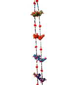Door Hanging ative Cotton Birds in Vibrant Color Stringed with Beads and Bell !! 5-Bird Bell Tota Traditional Indi