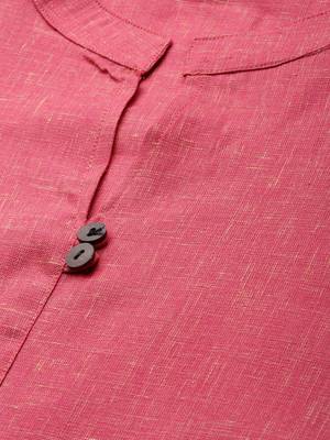 Rose plain cotton cotton-kurtis 4