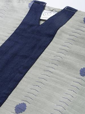 Grey printed cotton ethnic-kurtis 4