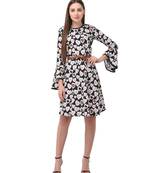 Brijraj Black Color Crepe Printed Fancy Kurti