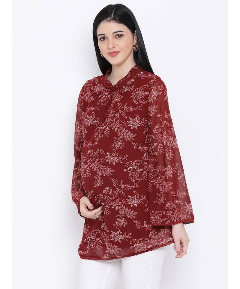 Floral Start Lush Maternity Women Top
