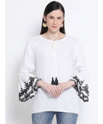 Pearl Peace Embroidered Women Top 1
