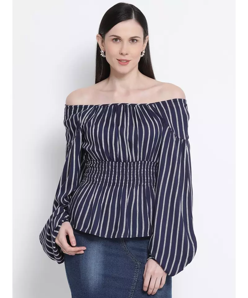 Striped Stunner Waistline Women Top