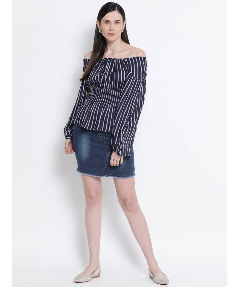 Striped Stunner Waistline Women Top