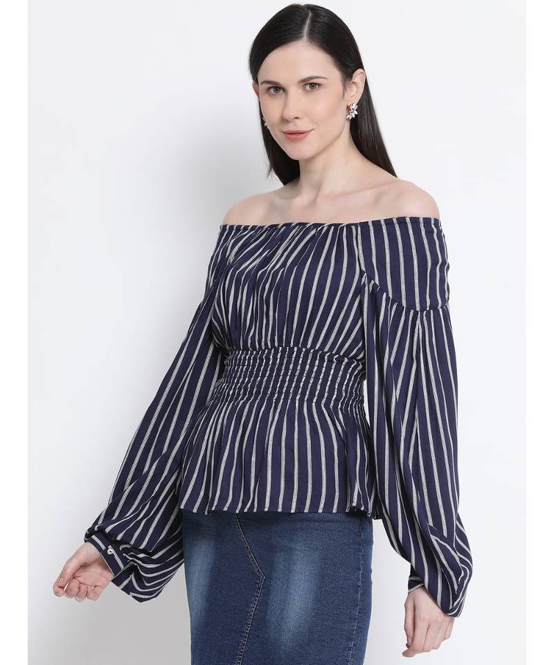 Striped Stunner Waistline Women Top